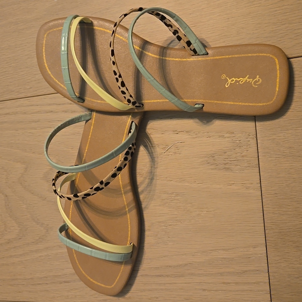 🆕 Strappy slip on sandals slides flat